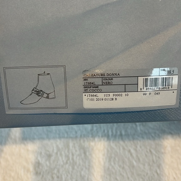 Prada crocodile ankle boots with brass buckle 38.5 EU - Picture 6 of 9